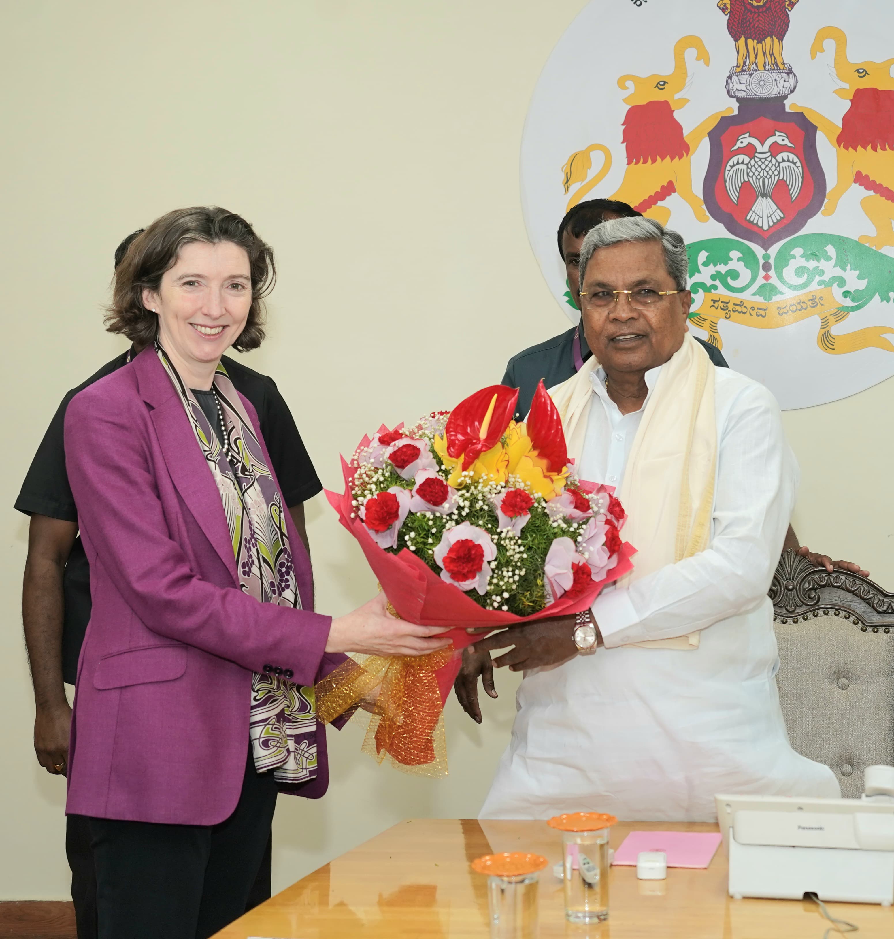 British High Commissioner in India Lindy Cameron held a discussion with CM Siddaramaiah