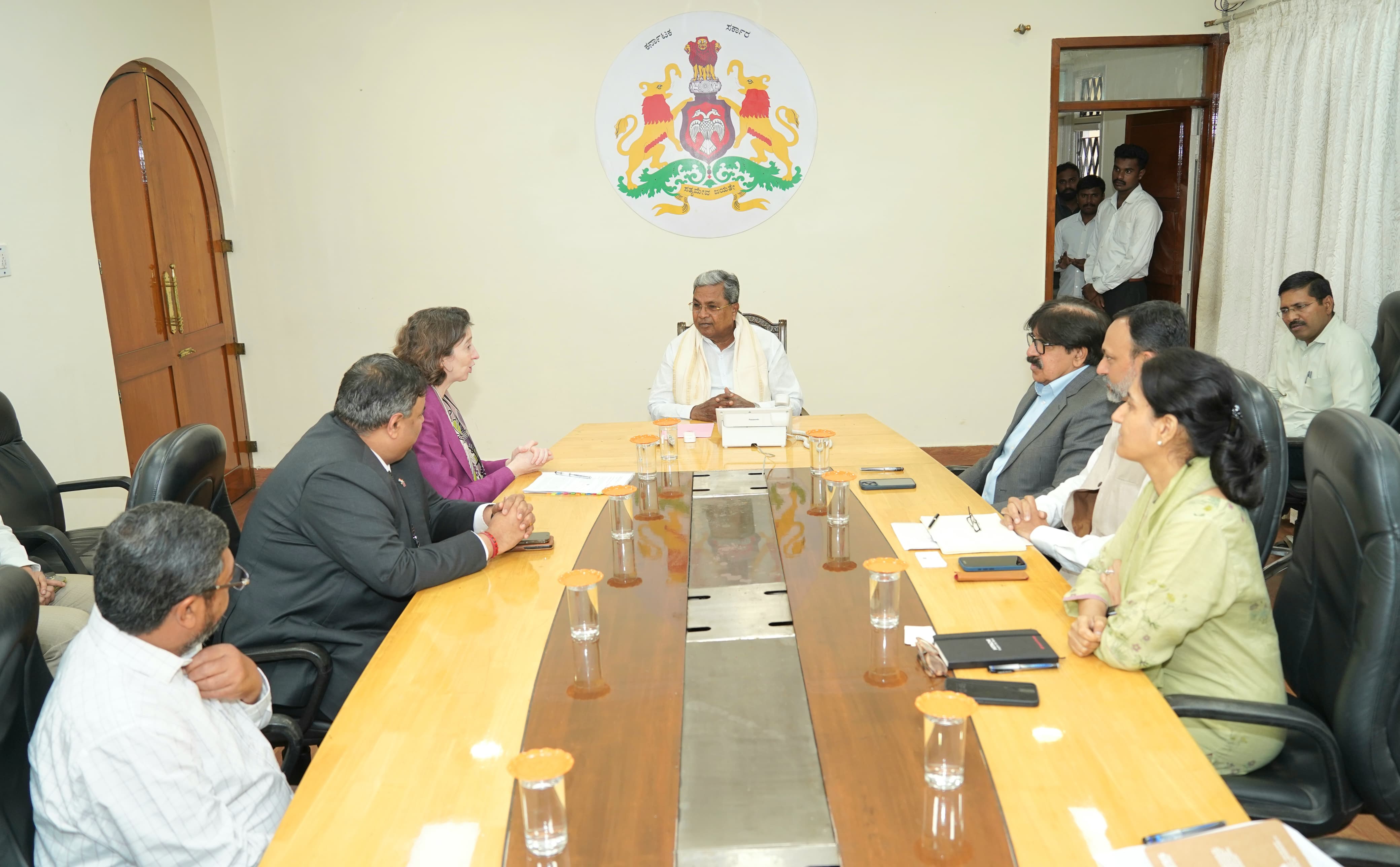 British High Commissioner in India Lindy Cameron held a discussion with CM Siddaramaiah