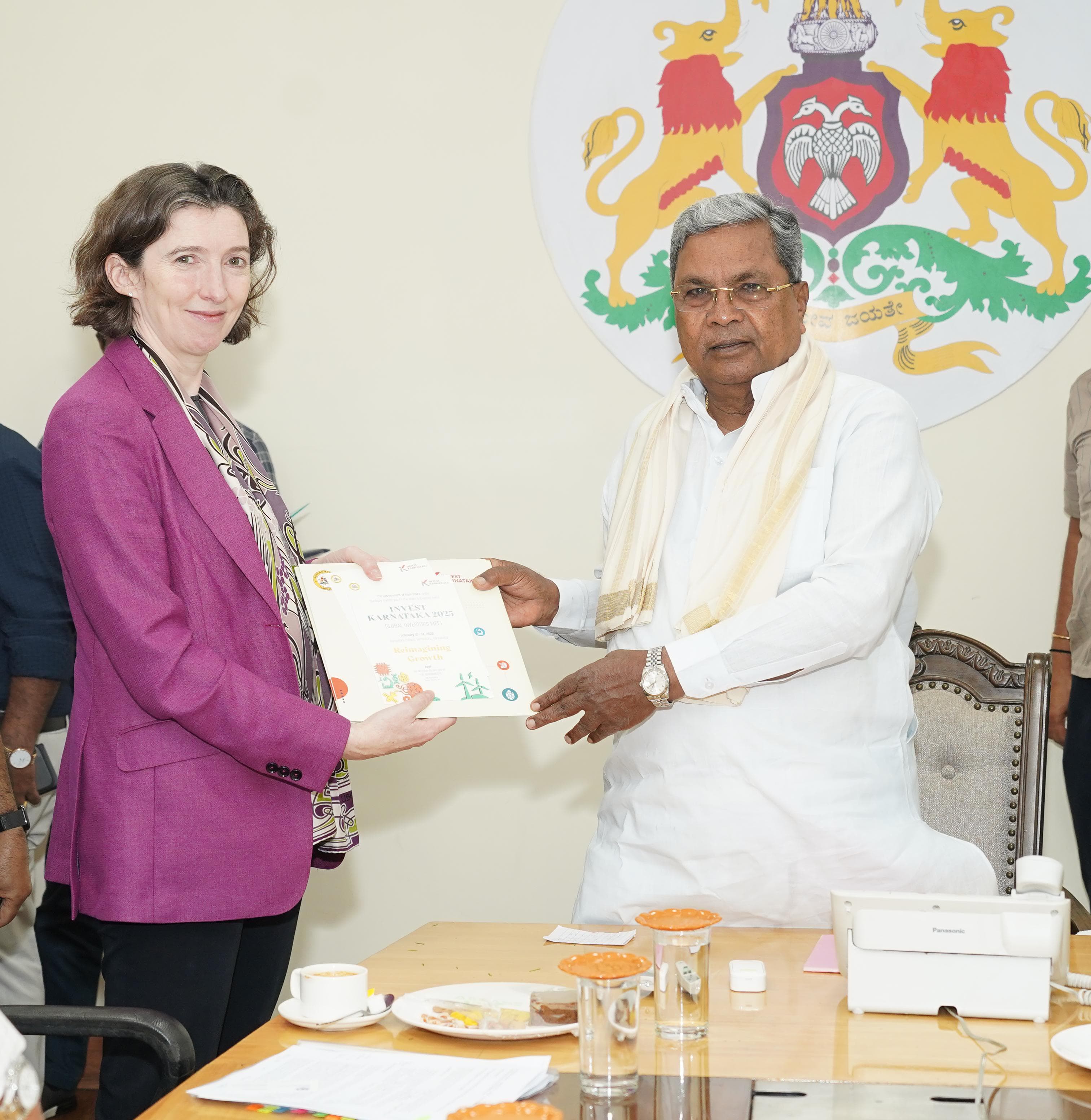 British High Commissioner in India Lindy Cameron held a discussion with CM Siddaramaiah