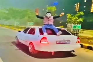 Young Man Stunts On Car Roof Viral Video