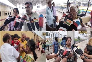 passengers rescued from Srivaikuntam railway station return to chennai