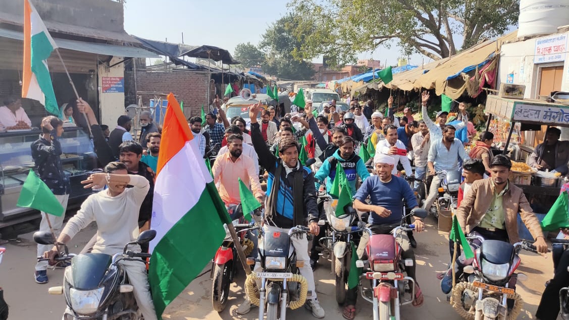 bike rally in karauli, करौली की ताजा हिंदी खबरें, किसान आदोंलन का समर्थन