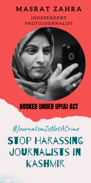 journalist Masrat Zahra booked under UAPA in JK