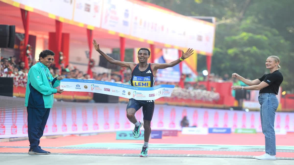 Ethiopian Hayle Lemi Berhanu became only the second athlete to defend the men's title in the history of the Tata Mumbai Marathon.