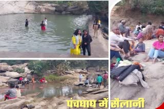 tourists crowd for picnic in tourist places of Khunti