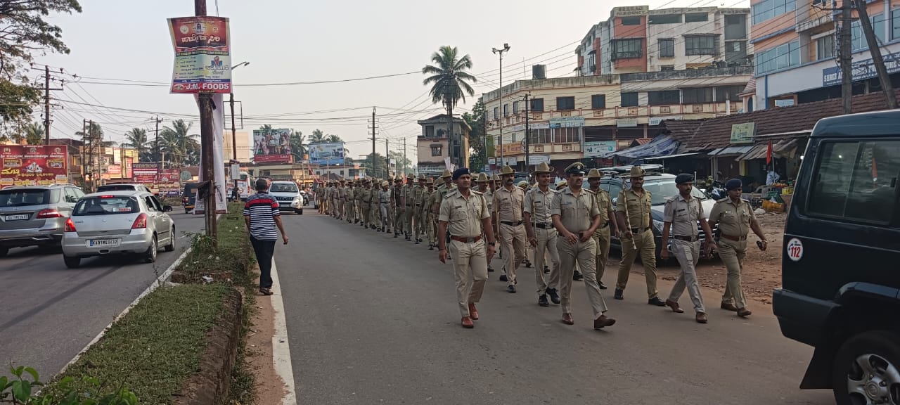 ಮಂಗಳೂರಲ್ಲಿ ಪೊಲೀಸ್ ಬಂದೋಬಸ್ತ್