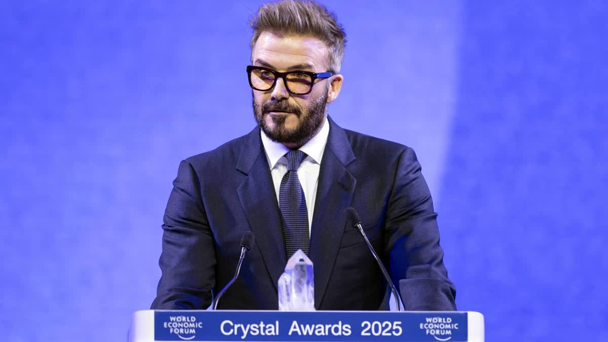 The WEF Annual Meeting began with David Beckham, Diane von Furstenberg, and Riken Yamamoto receiving Crystal Awards for their humanitarian and cultural contributions.