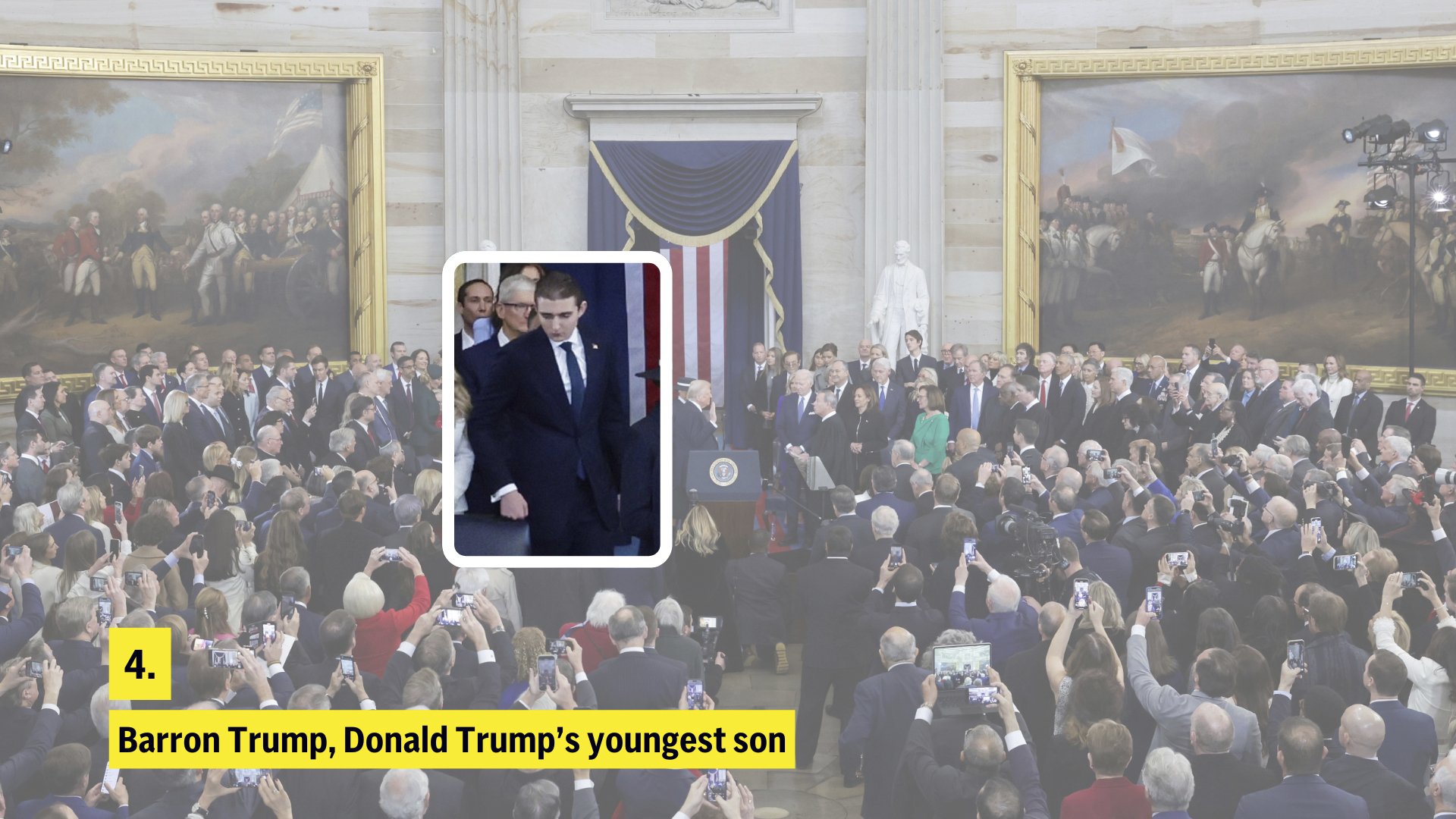 Trump's inauguration featured global leaders, tech moguls, family, and key supporters, reflecting strategic alliances, donor influence, and unconventional diplomacy.