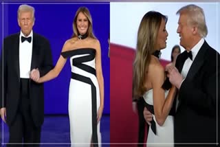 US President Donald Trump and First Lady Melania share first dance at Commander-in-Chief-Ball