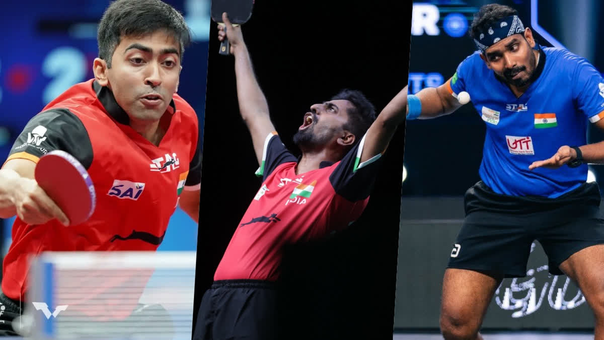 The Indian men's team advanced into the Round of 16 after emerging triumphant by 3-2 against Kazakhstan in the Round of 32 clash of the World Table Tennis Team Championships in Busan in South Korea on Wednesday.