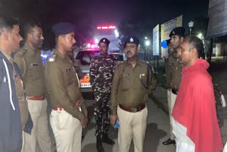 Police at the spot of an accident in Bihar's Lakhisarai