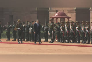 Greek Prime Minister Kyriakos Mitsotakis received a ceremonial guard of honour at Rashtrapati Bhavan in New Delhi  on Wednesday during his two-day state visit to India. Mitsotakis expressed Greece's importance in strategic partnerships and eagerly anticipates bilateral discussions.