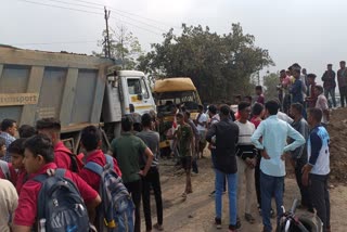 accident-occurred-between-a-hiwa-dumper-and-a-school-bus-near-ushker-village-of-surat-mandvi