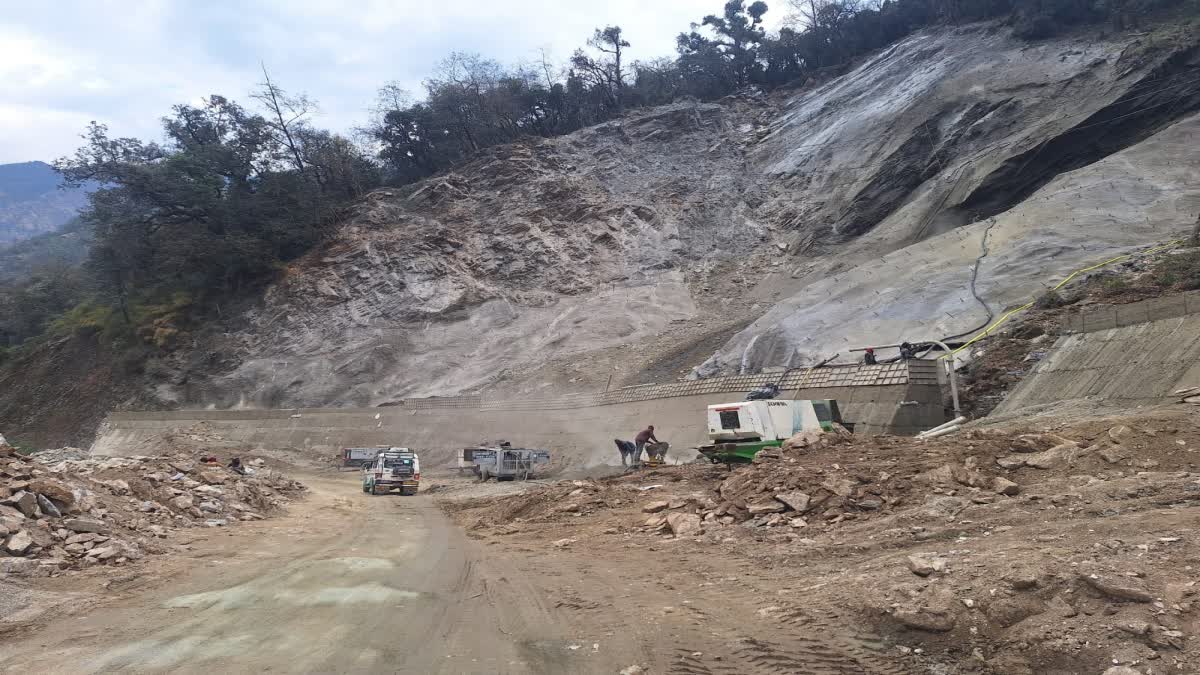 Kedarnath Highway construction work