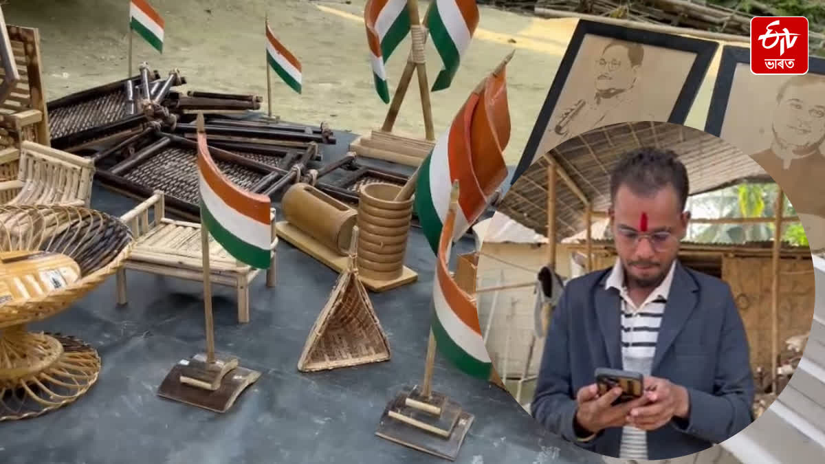 Young man from Baihata is in the news for making various products with bamboo