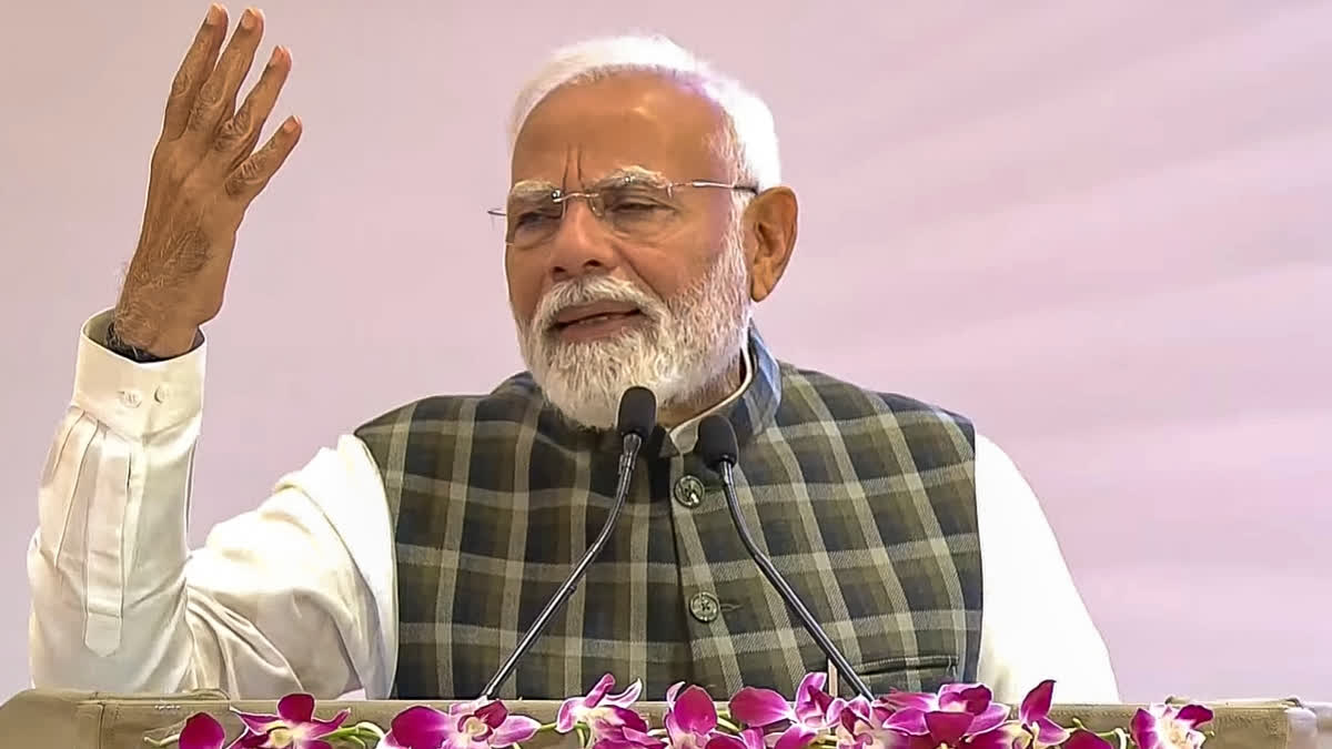 Prime Minister Narendra Modi addresses during the inauguration of the first edition of the SOUL Leadership conclave, in New Delhi, Friday, Feb. 21, 2025.