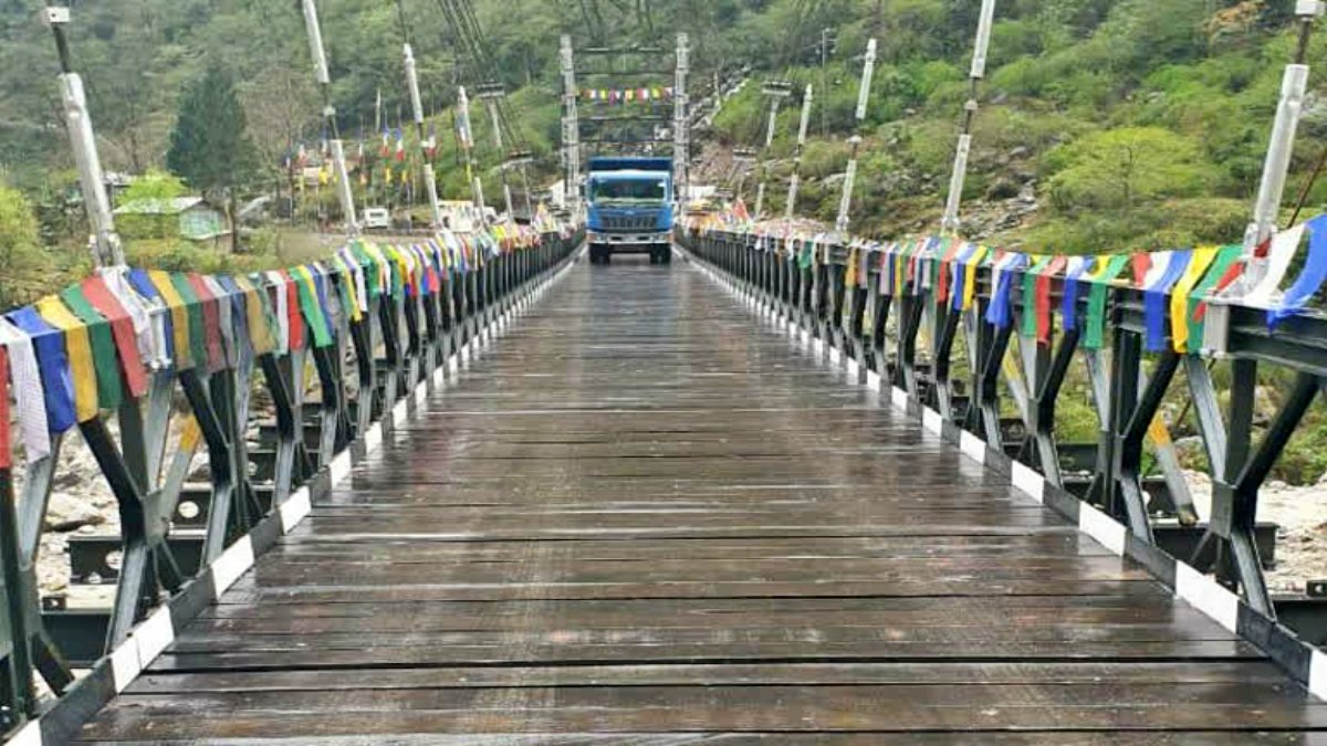 Bridge over the Teesta River in Sikkim.