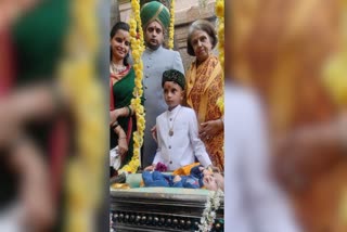 MYSURU  ಯುಗಾಧ್ಯಕ್ಷ ಕೃಷ್ಣರಾಜ ಒಡೆಯರ್  YADUVEER SON NAMING CEREMONY  ಆದ್ಯವೀರ ಒಡೆಯರ್