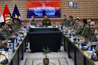 High-level security meeting on Kashmir security situation.