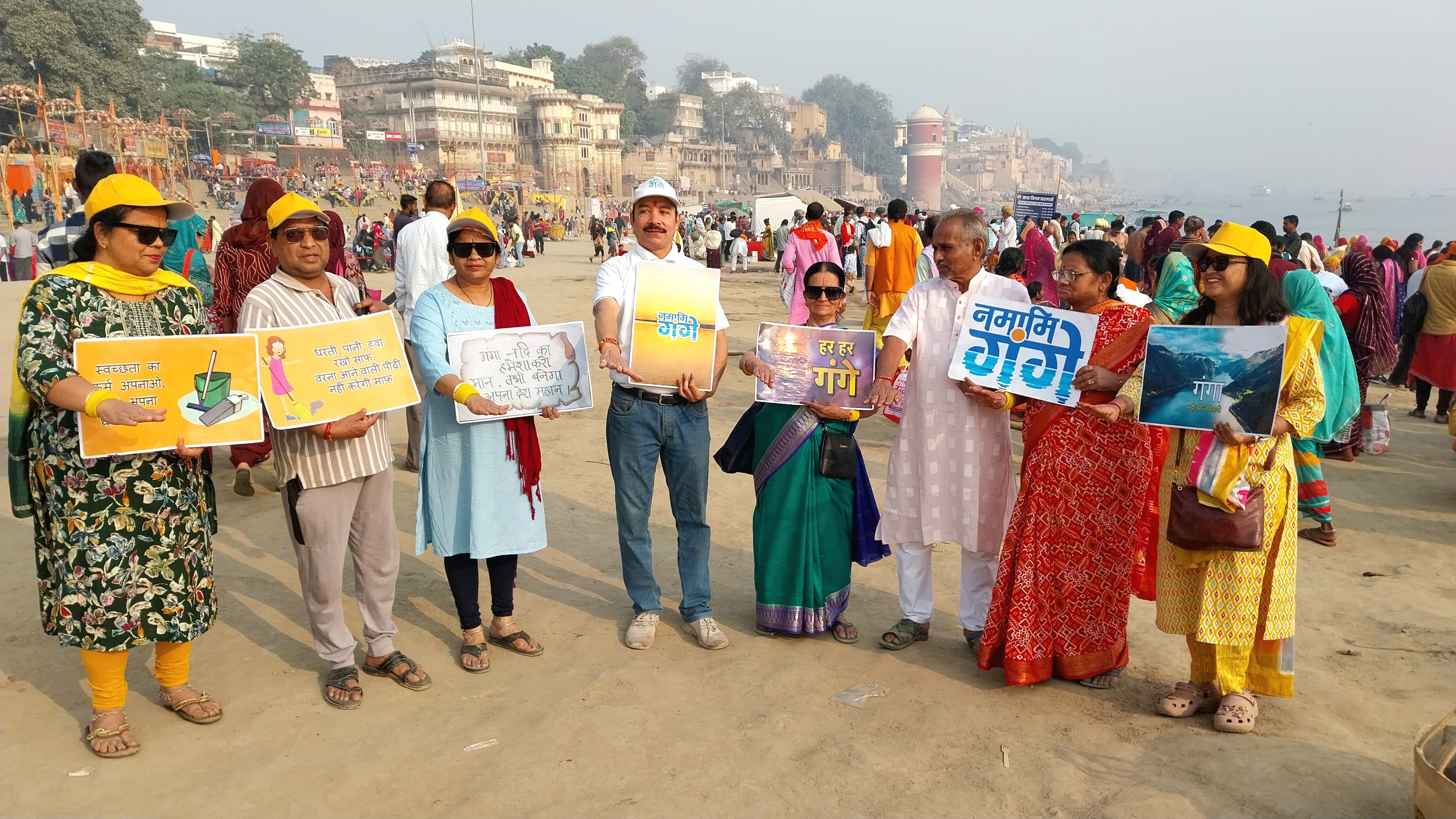 Japanese Tourists Join Ganga Cleanliness Campaign In Varanasi's Assi Ghat