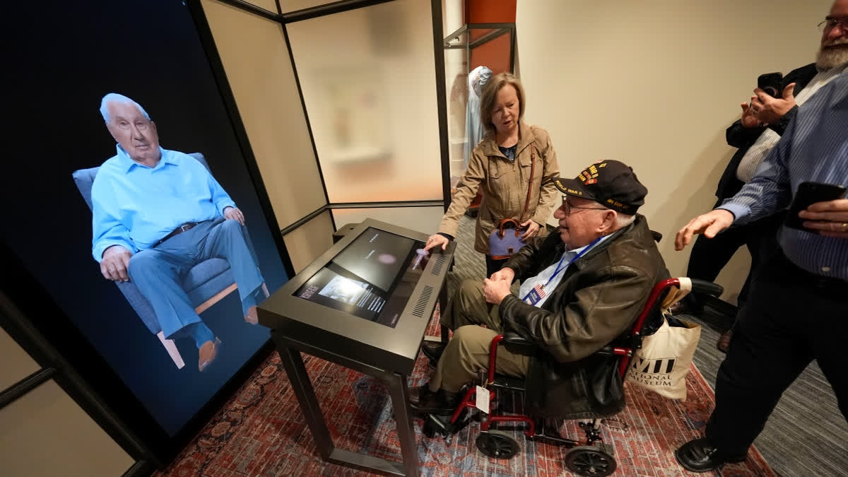 An interactive exhibit opened Wednesday at the New Orleans museum, will use artificial intelligence to let visitors hold virtual conversations with images of veterans, including a Medal of Honor winner who died in 2022.