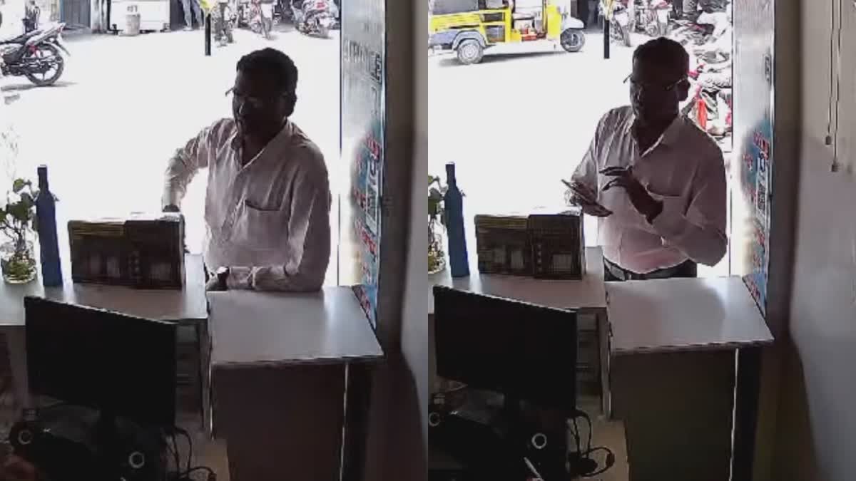 CCTV visual viral who steals sales girl mobile phone in Vellore