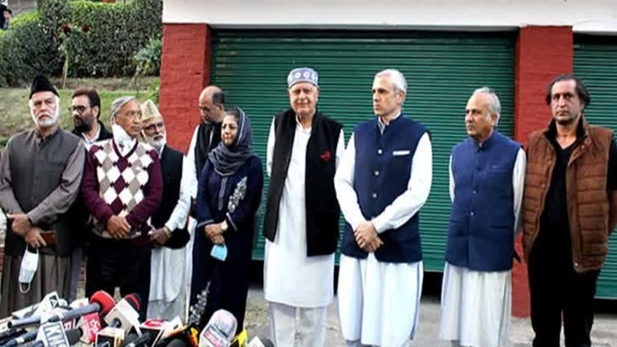 A file photo of leaders of Jammu and Kashmir political parties