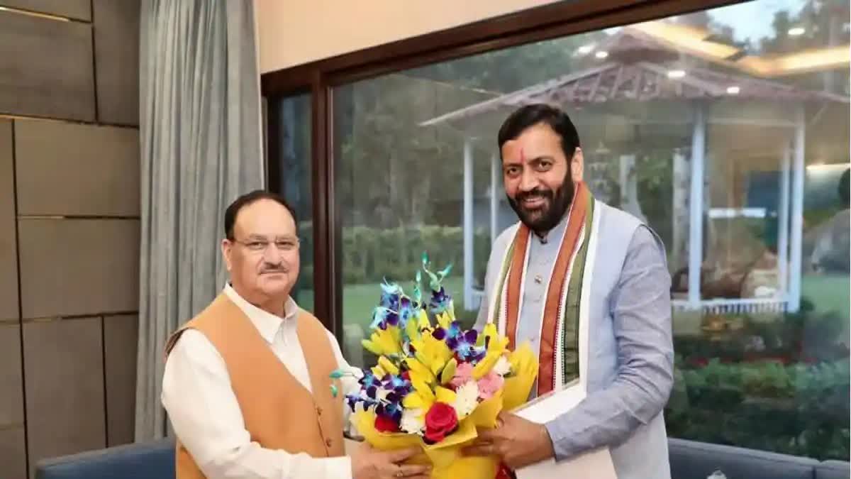 nayab singh meets jp nadda haryana cabinet expansion division of portfolios