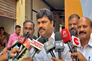 BJP candidate B Y Raghavendra spoke to the media.