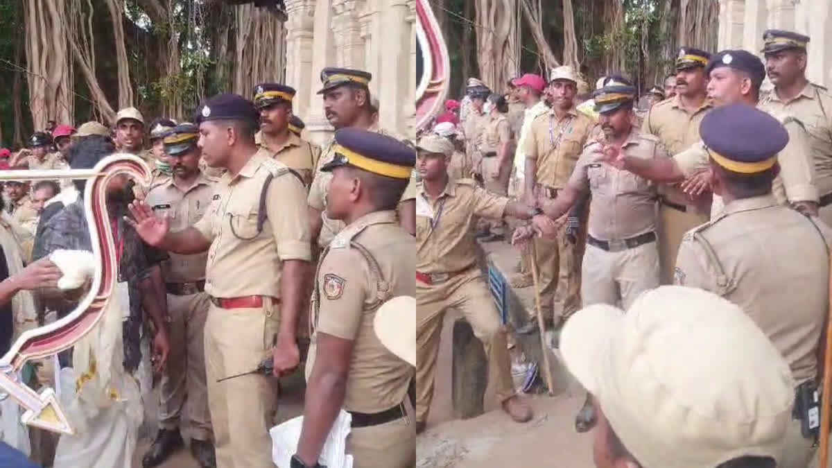 THRISSUR POORAM VIDEO  THRISSUR POORAM POLICE VIDEO OUT  തൃശൂർ പൂരം  POLICE STOPPING POORAM UMBRELLAS