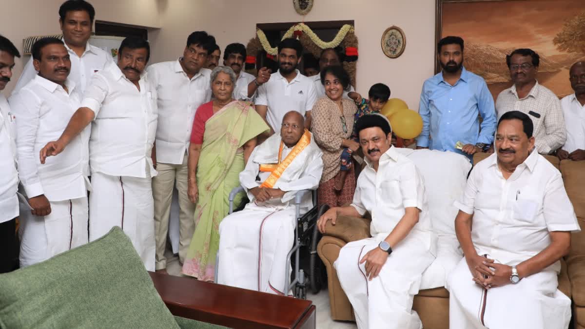 CM Stalin birthday wishes for Arcot Veerasamy