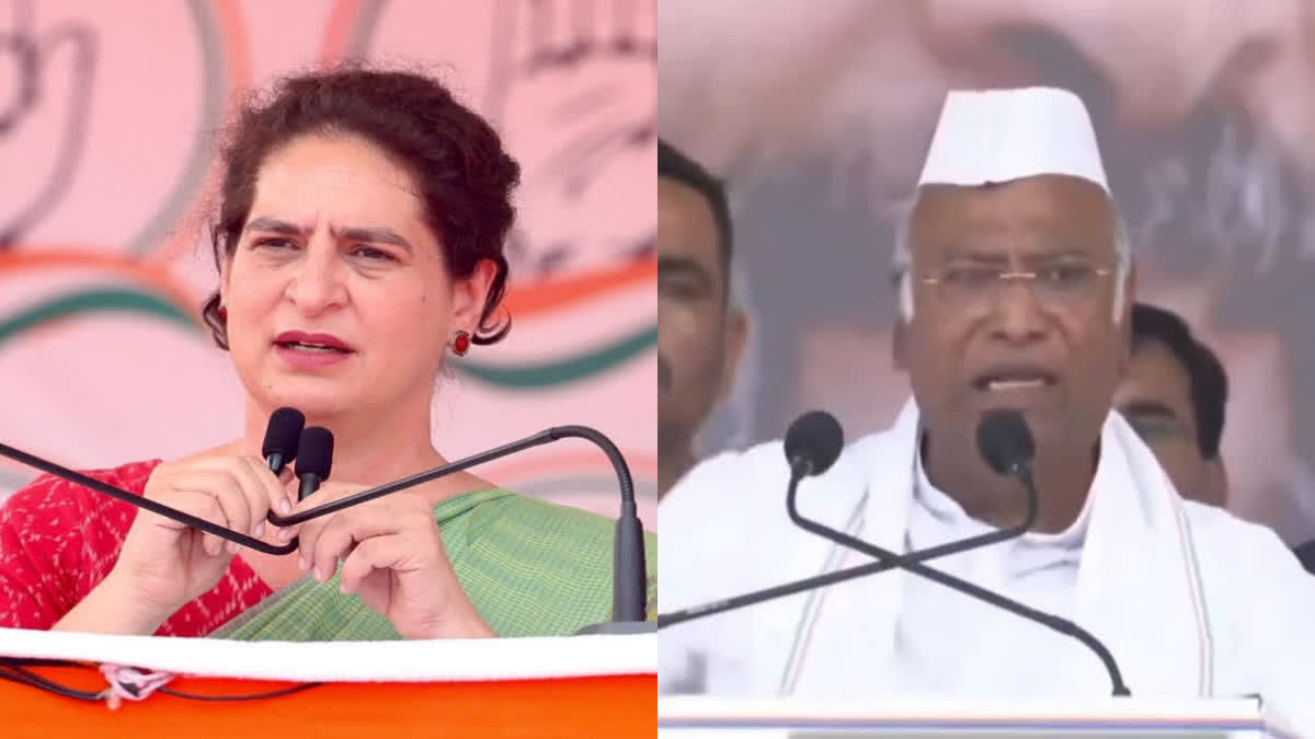 PRIYANKA GANDHI  KHARGE  BJP GOVERNMENT  ബിജെപിക്ക് വിമര്‍ശനം