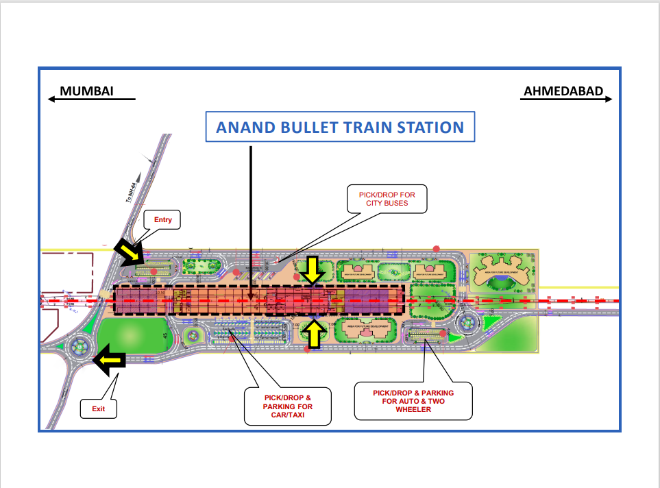આણંદનું પ્રથમ બુલેટ ટ્રેન સ્ટેશન જે આધુનિક અને અદ્યતન સાધનો અને સુવિધાઓથી હશે, સજ્જ