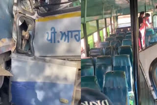 Heavy collision between bus and tipper in Patiala, many passengers injured