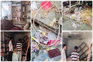 fridge blast in panipat vikas nagar colony grocery shop