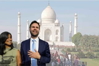 us vice president jd vance visit arrived-india-with-family agra tajmahal pm modi