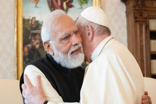 PM Modi shared pictures of him with Pope Francis