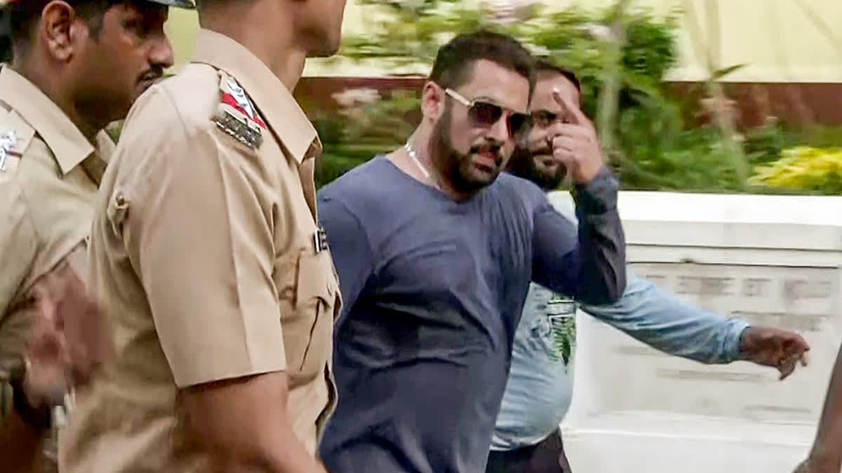 Actor Salman Khan flaunts inked finger.