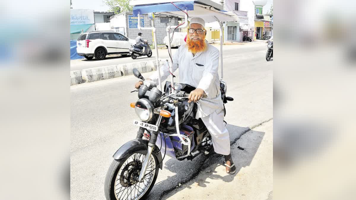 NALGONDA BIKE MECHANIC  SOLAR POWERED TWOWHEELER INNOVATION  സോളാർ ബൈക്ക്  നൽഗൊണ്ട സോളാർ ബൈക്ക്