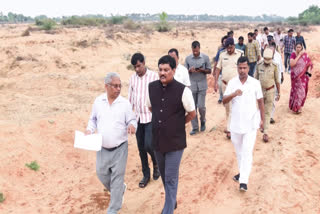 Irrigation Officer Checking At Sand Quarry