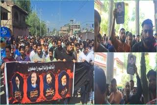 A condolence procession was taken out in Budgam after the death of Iranian President Ebrahim Raisi in a helicopter accident