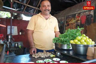 Panditji at Lemon Tea Shop in Udaipur