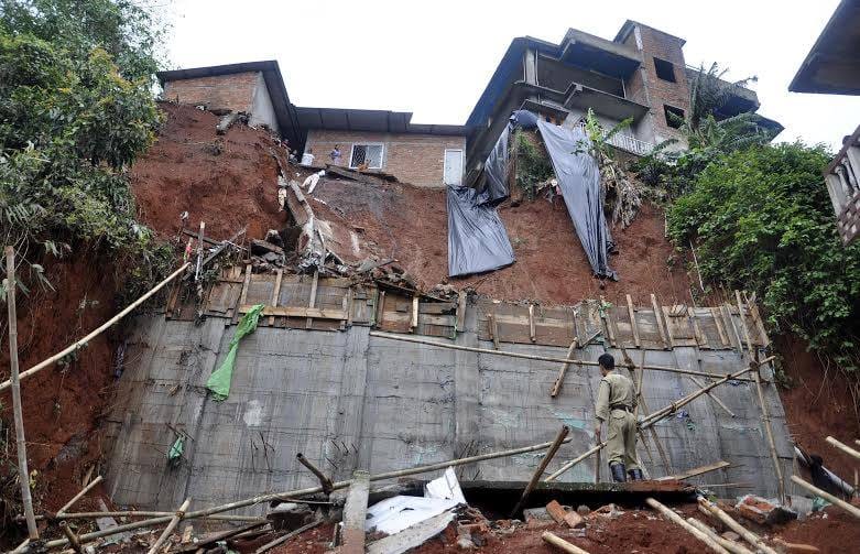 Millions of people living in the hills and plains of Guwahati are scared due to the fear of landslides
