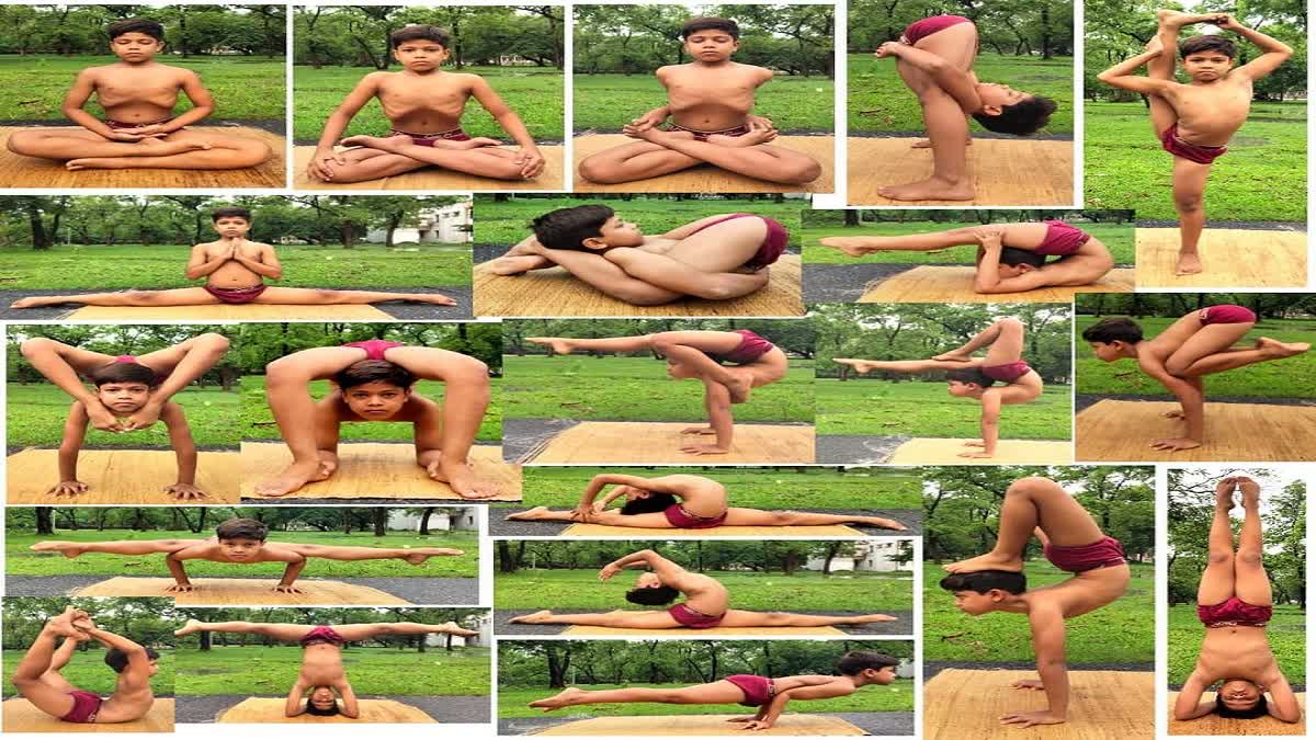 Etv Bharatinternational-yoga-day-gaya-junior-baba-ramdev-rudra-pratap-singh