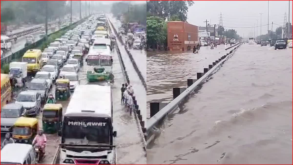 Heavy rain in gurugram