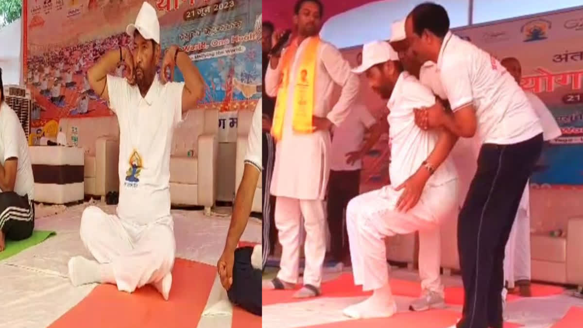 UNION MINISTER PASHUPATI PARAS HEALTH DETERIORATED DURING YOGA PRACTICE IN VAISHALI ON INTERNATIONAL YOGA DAY