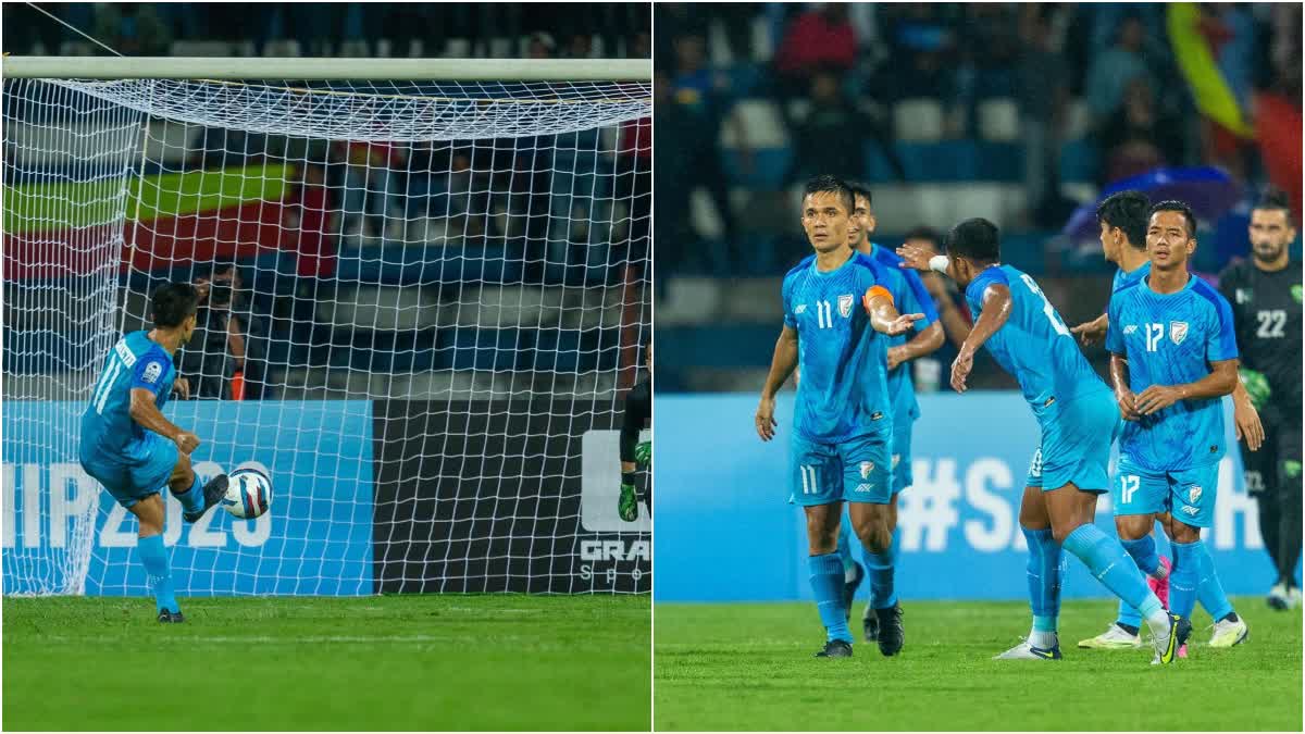 SAFF Championship 2023:  India vs Pakistan,  Chhetri hat-trick leads IND to 4-0 win