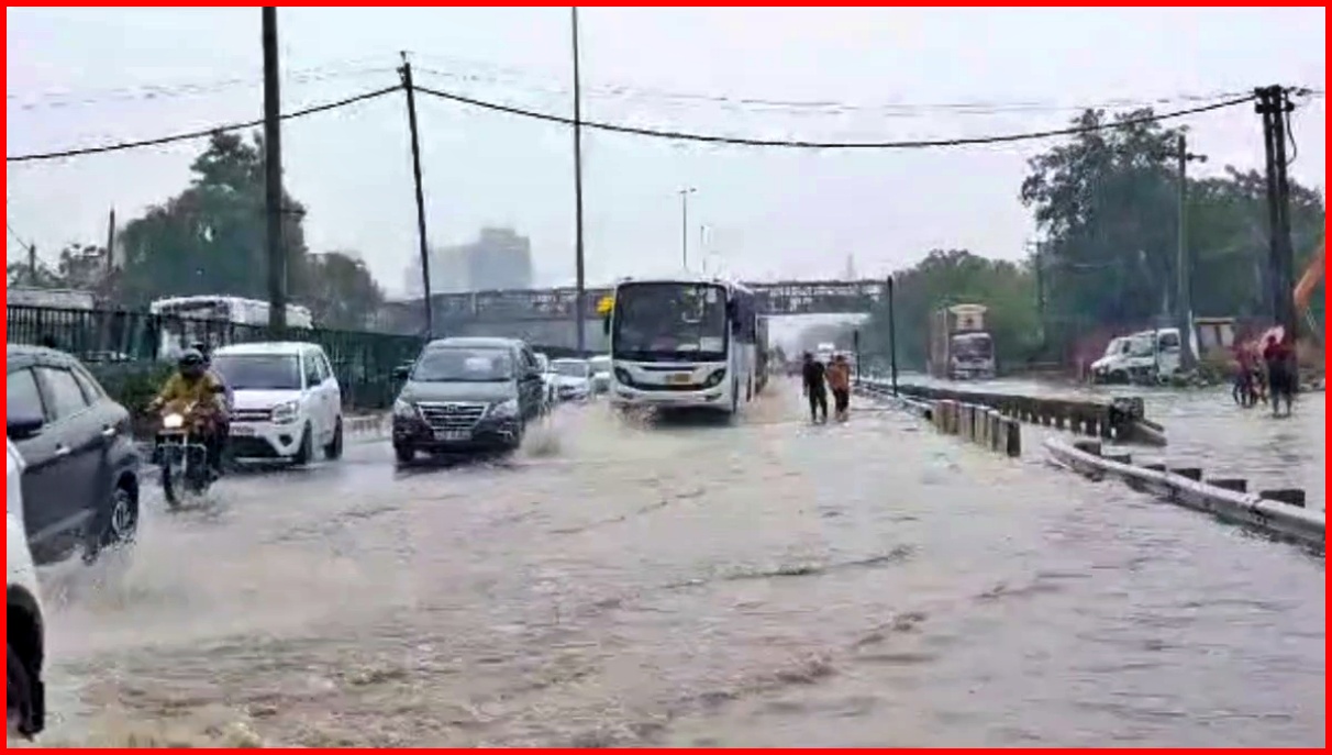 Heavy rain in gurugram