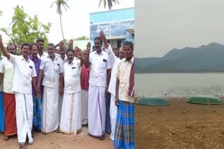 மீன்பிடி உரிமம் மீனவர் கூட்டுறவு சங்கத்திற்கு வழங்கக்கோரி மீனவர்கள் போராட்டம்