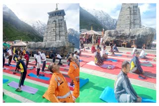 International Yoga Day celebrated in Kedarnath